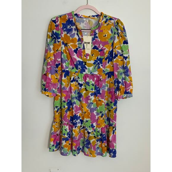 TYLER BOE KARLIE MONET DRESS FLORAL MONET NWT size Medium - Picture 2 of 7